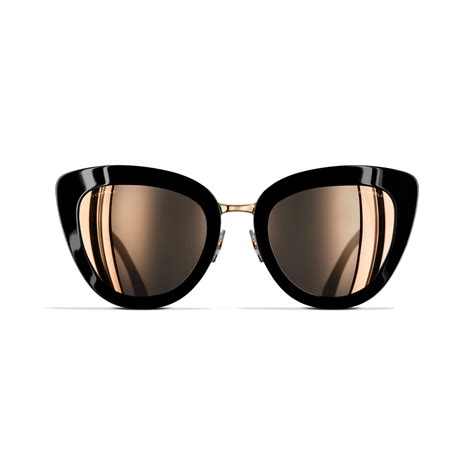 chanel cat eye sunglasses ch5368 black pink gold|Eyewear .